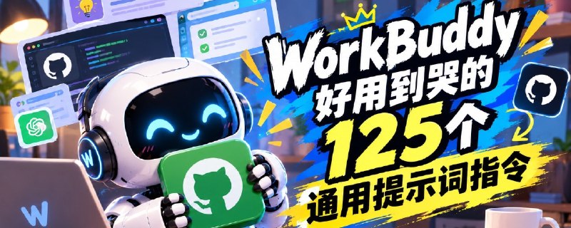 WorkBuddy好用到哭的125个通用提示词指令